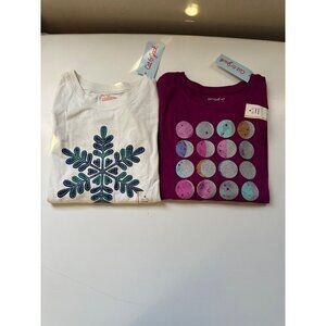 Cat & Jack Girl long sleeve graphic set of 2 size S (6-7) NWT